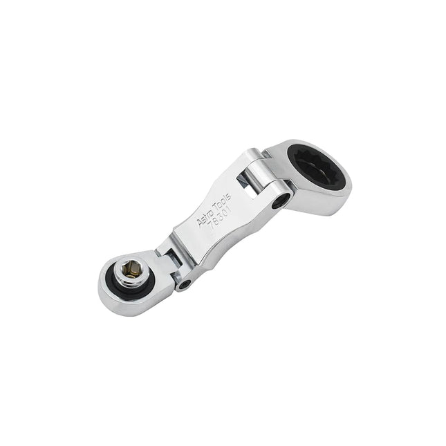 Astro Tools 78301 Stubby Ratcheting Flex Head Double Box End Wrench for Nano Sockets
