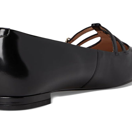 Cole Haan Women's Brigid Tstrap Ballet Flat, Black Leather, 6 UK