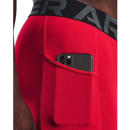 Under Armour Men's HeatGear Leggings Trouser, Red (600)/White, 41W x 45L