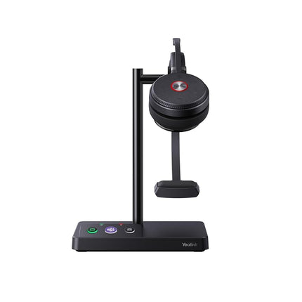 Yealink WH62 Entry Level, Plug & Play Monaural DECT Wireless Headset with Yealink Acoustic Shield Technology & 2 x Micro USB 2.0 Ports (Optimised for Microsoft Teams) – Black/Silver
