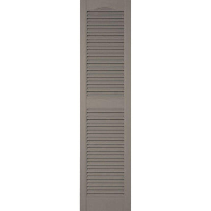 Ekena Millwork LL1C12X02400BD 12" W x 24" H Open Shutters with Center Slits Lifetime Vinyl Top with Fastener (Pair) Bordeaux