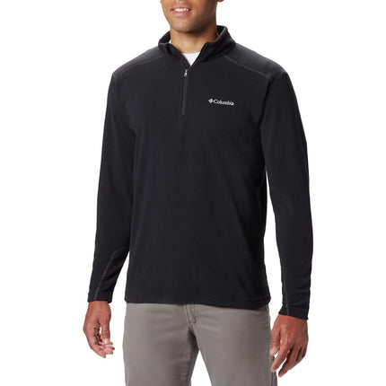 Polaire demi-zippée Columbia Klamath Range II pour homme, micro-polaire légère, protection solaire, noir, grande taille