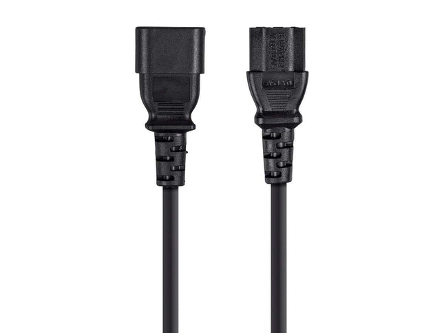 Monoprice 3ft 18AWG Power Extension Cord Cable w/ 3 Conductor PC/Mon, 13A (IEC-320-C14 to IEC-320-C13)