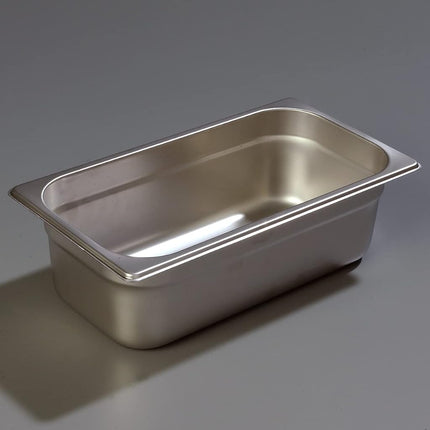 Carlisle FoodService Products Durapan Stainless Steel Steam Table Pan, Commercial Food Pan, Chafing Pan with Spoonable Corners for Catering, Buffets, Restaurants, 4 Inches Deep, Silver, (Pack of 6)