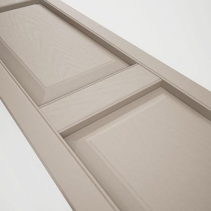 Ekena Millwork Lifetime Vinyl LP2S14X03100CL Standard Two Equal Panel Vinyls, Raised Panel Vinyl Shutters, w/Installation Shutter-Lok's & Matching Screws (Per Pair), 14 3/4"W x 31"H, Clay