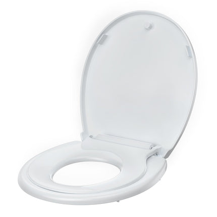 Round Toilet Seat with Toddler Seat Built in, Quic