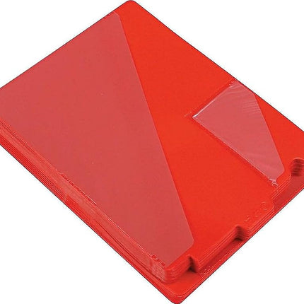 Smead End Tab Poly Out Guide, Two-Pocket Style, Center Position Tab, Extra Wide Letter Size, Red, 50 per Box (61960)