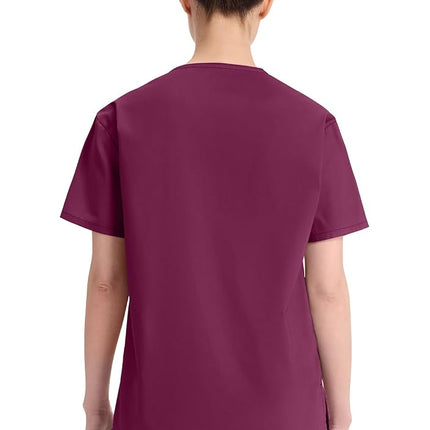 Dickies Women's medical scrubs shirts, Wine, L UK