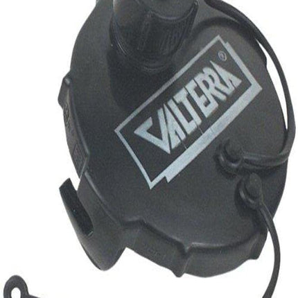 Valterra T1020 T1020-1 Válvula de residuos de 3" con GHT de 3/4" tapado, negro, a granel, 3 pulgadas
