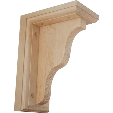 Ekena BKT03X05X07HAMA 3-Inch Width x 5-Inch Depth x 7-Inch Height Hamilton Traditional Bracket - Maple