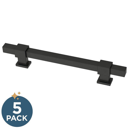 Franklin Brass P44368-FB-B Square Bar Adjusta Cabinet Pull, Matte Black, 1-3/8"-6-5/16" (35mm/160mm) CTC