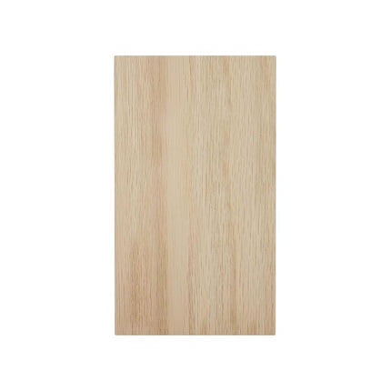 3 3/4"W x 6 1/2"H x 1"P Americraft Solid Hardwood Stain Grade Smooth Plinth Block with Squared Edge, White Oak