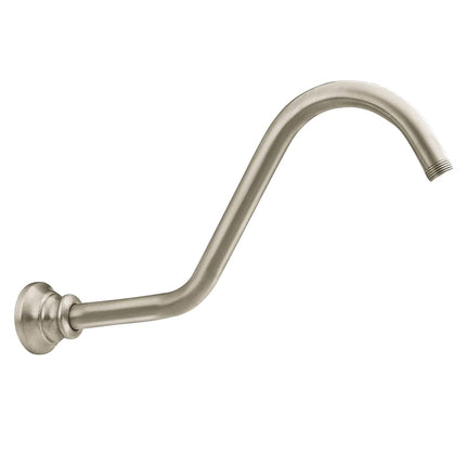 Moen S113BN Waterhill 14-Inch Replacement Extension Curved Shower Arm, Polished Nickel, 14 Inch