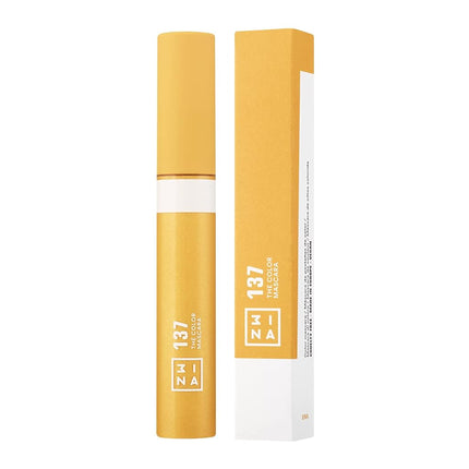 3ina Makeup - The Color Mascara 137 - Yellow Colourful Mascara for Volume and Length - Highly Pigmented - Long-lasting - Vegan - Cruelty Free