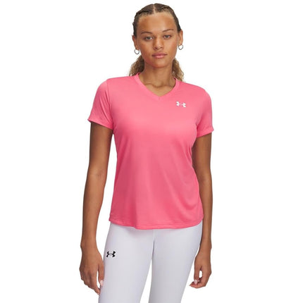 Under Armour Womens Tech Solid V-Neck T-Shirt Pink