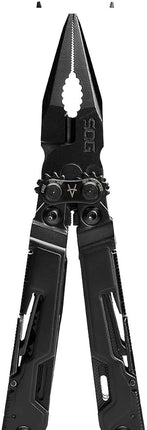 SOG PowerPint Mini Multi-Tool-Utility Tool with Compound Leverage Smooth Open, 18 Lightweight Specialty Tools, Stainless Steel Blade-Black (PP1002-CP)