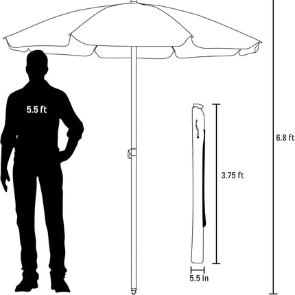 ONIVA POUR L'HEURE DU PIQUE-NIQUE - un parasol de plage d'extérieur de 1,68 m - Petit parasol de patio - Parasol de chaise de plage, (Vert Chasseur)
