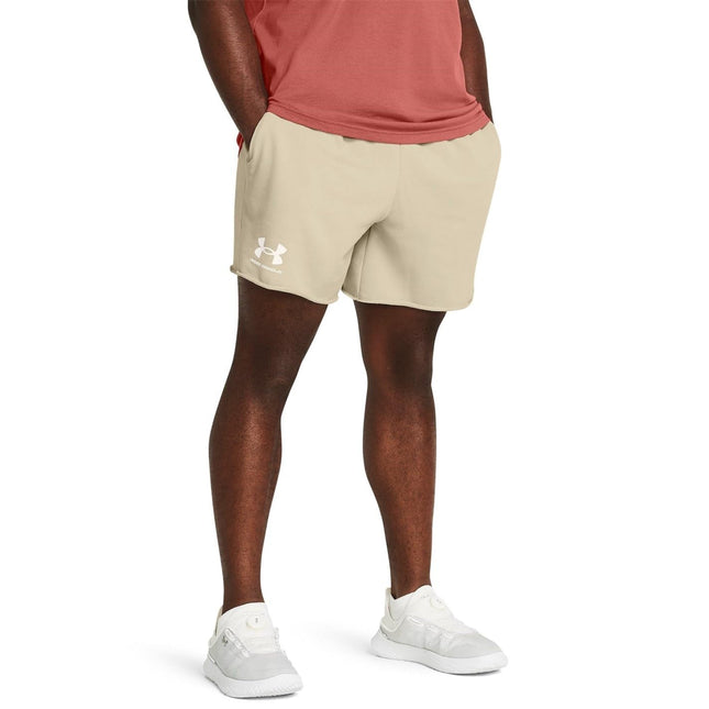 Under Armour Pantalón Corto de Felpa para Hombre Rival Terry 6In Marrón XS