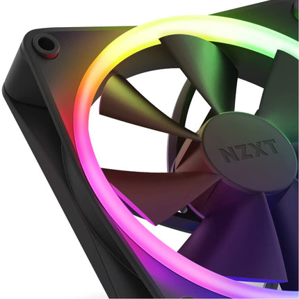 Nzxt F120 RGB Fans - RF-R12SF-B1 - Advanced RGB Lighting Adjustment - Whisper Quiet Cooling - Single (RGB Fan and Controller Required & Not Included) - 120 mm Fan - Black