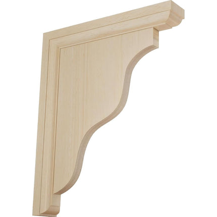 Ekena BKT01X09X11HARW 1 1/2" W x 9" D x 11" H Hamilton Traditional Bracket, Rubberwood, Rubber Wood