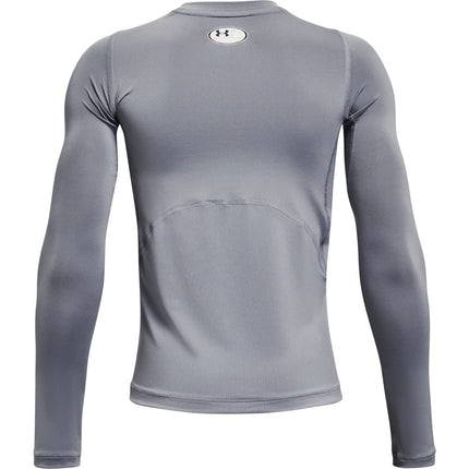 Under Armour Kids Heat Gear Long Sleeve Baselayer Top Steel/Black 11-12 Years
