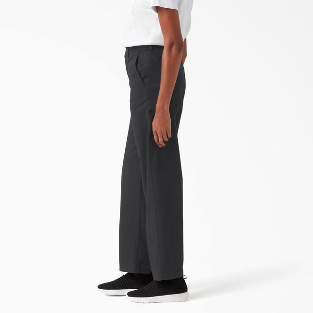 Pantalon ample taille haute en sergé Dickies pour femme, noir rincé, 36
