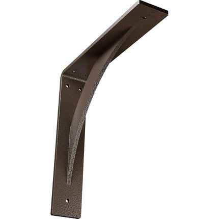 Ekena Millwork BKTM02X10X10LEHBR 2 inch W x 10 inch D x 10 inch H Legacy Steel Bracket, Hammered Brown