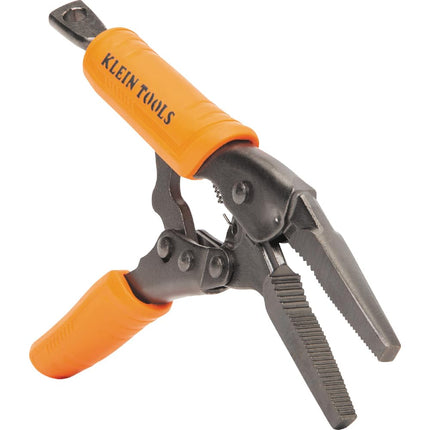 Klein Tools 38664 Locking Pliers Set, C-Clamp 6-Inch, Long Nose 6-Inch, Curved Jaw 10-Inch, High Torque, Molded Grips for Clamping and Gripping 3-Piece