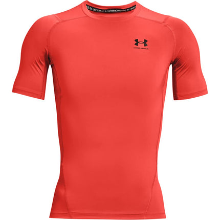 Under Armour Men's HeatGear Compression Short Sleeve T-Shirt, Dark Orange (860)/Black, L Long