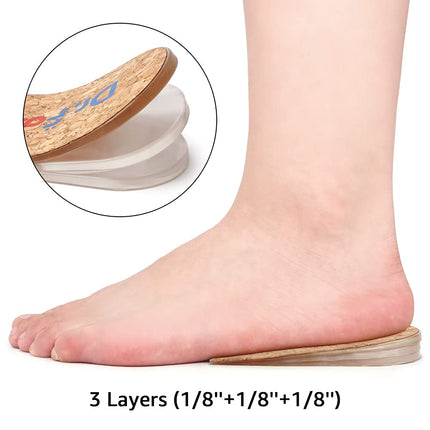 Dr. Foot's Adjustable Orthopedic Heel Lift for Leg Length Discrepancies, Height Increase Insole for Heel Spurs, Heel Pain, Sports Injuries, and Achilles tendonitis (Large- Women's 10-13|Men's 9-14)