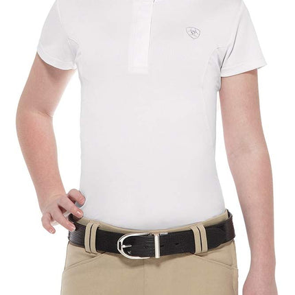Chemise de concours Ariat 10009461XSR Aptos pour enfant, blanc, très petit