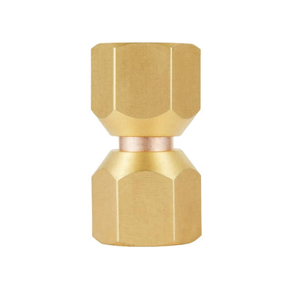 (Pack of 2) EFIELD 3/8" X 3/8" Female Flare Swivel Brass Adapter, Flare Tube Fitting, Valve Connector (3/8-inch)