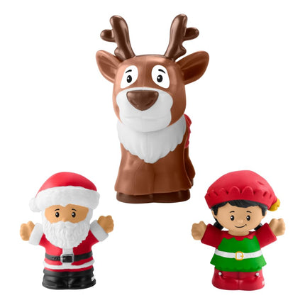 Fisher-Price Little People, juguete musical de tren de Navidad para niños pequeños con figuras de Papá Noel, elfo y reno para jugar a simular, para niños de 1 año en adelante