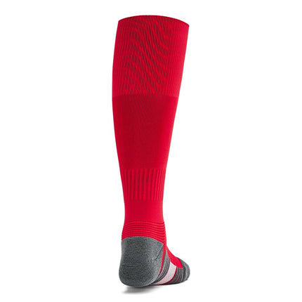 Under Armour Youth Magnetic Over Calf Socks 1 Pack Kid-Unisex, (600) Red/Pitch Gray/White, Medium