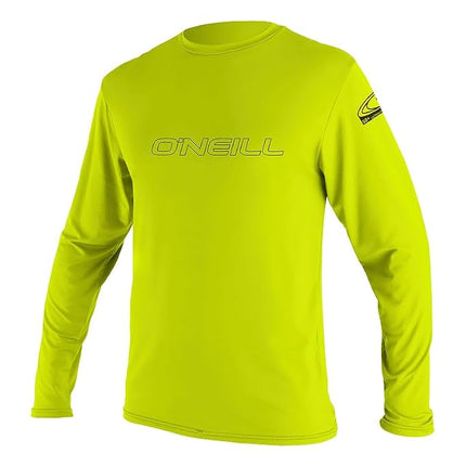 O'Neill Wetsuits O'Neill Youth Basic Skins Tee-shirt de protection solaire à manches longues UPF 50+, Citron Vert, 14