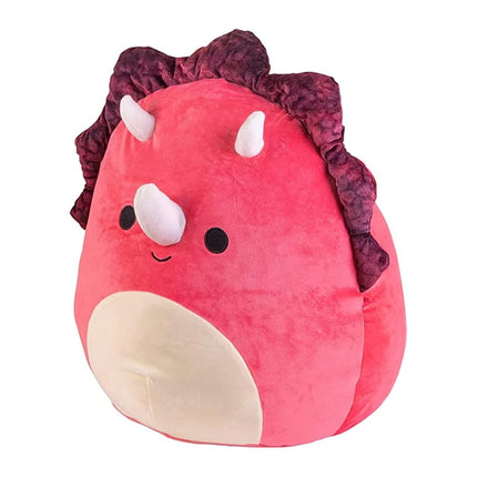 Squishmallows Official Kellytoy Plush 8 Inch Squishy Soft Plush Toy Animals (Tristan The Red Triceratops)