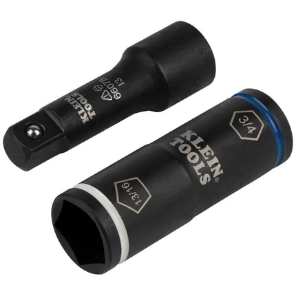 Klein Tools 66080 2-in-1 Flip Socket with Adapter,