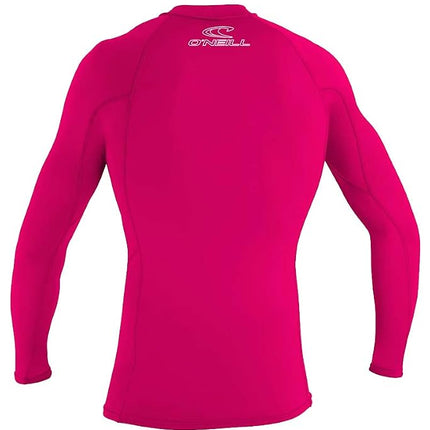 O'Neill Youth Basic Skins UPF 50+ Short Sleeve Rash Guard, Watermelon, 4