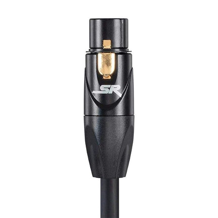 Monoprice Stage Right Series Professional XLR Male to XLR Female - 15ft - Black - Gold Plated | 16AWG Stranded Copper Wire Conductors [Microphone & Interconnect]
