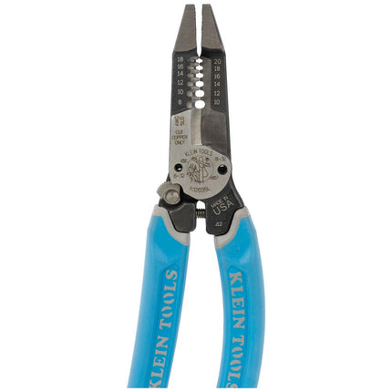 Klein Tools K12035L Klein-Kurve Wire Cutters, Heavy Duty Wire Stripping Tool with Lock, 8-20 AWG, Made in USA