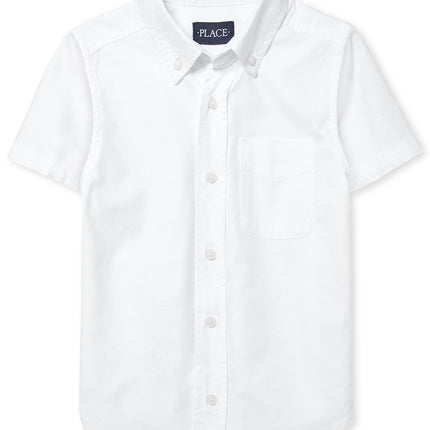 The Children's Place Boys Short Sleeve Oxford Shir