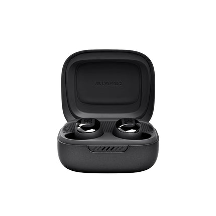 JBL Live Free 2 - True Wireless Noise Cancelling Earbuds, Up to 35hrs of Playtime, 6 mics for Perfect Calls with Zero Noise, IPX5 Waterproof, Oval Tubes for Better Comfort, Isolation, & bass (Black)