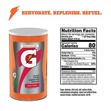 Gatorade Thirst Quencher Powder, Fruit Punch, oz Canister