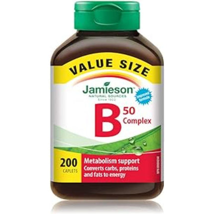 Jamieson 50 mg B-Complex Value Size 200 Caplets
