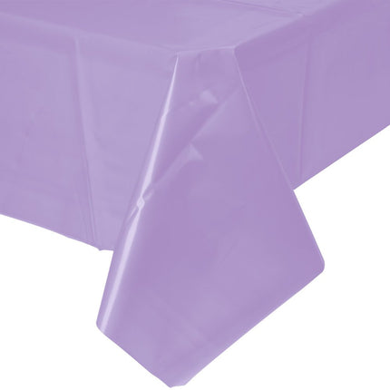 Nappe de fête rectangulaire jetable en plastique, violet, plastique, 135 x 274 cm