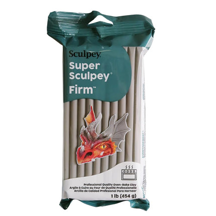 Polyform Super SCULPEY - 1lb/454g - Firm Gray Poly