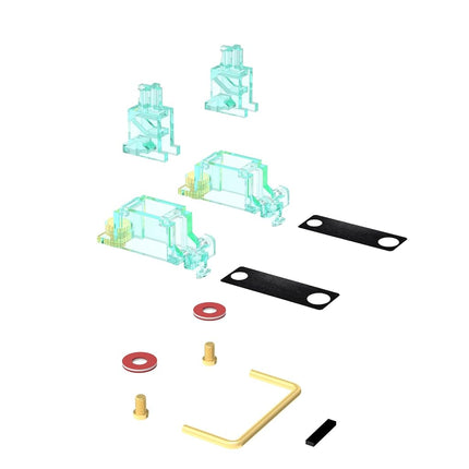 DUROCK Stabilizer V3, Screw in Stabilizers with 2u 6.25u 7u Wires, PCB Mount Keyboard Stabilizers for Mechanical Keyboards (V3 Teal 100% Kit)