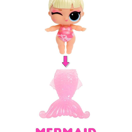 L.O.L. Surprise! Mermaids Baby Sisters - With Colour-Changing Tails, Random Assortment, Includes 1 Doll with Cute Accessories, Collect All 8 Dolls, For Kids Ages 4 and Up, Rosa