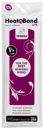 HeatnBond Lite Iron-On Adhesive, 17 Inches x 1.25 