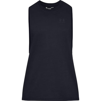 Under Armour Mens Left Chest Cut-Off Tank-Top Black L